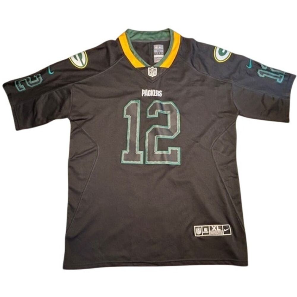 Aaron Rodgers Green Bay Packer Black Nike NFL Team Apparel Size XL